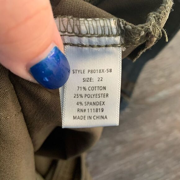 Elite Jeans Olive Drab Stretch Pants sz 22 - Picture 4 of 4